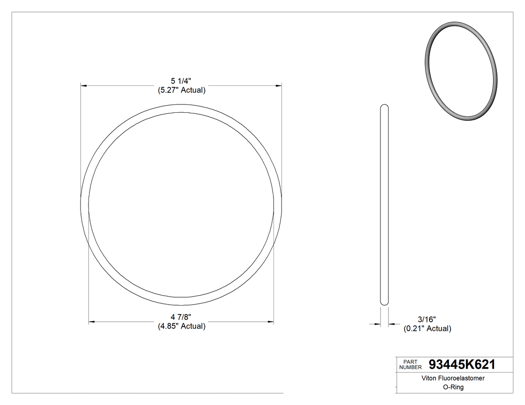 Technical drawing - 93445K621